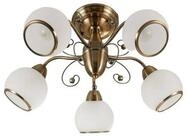 Lindby Deckenleuchten Corentin, Glas Bronze IP20, 5 x 40 W