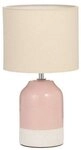 Pauleen Tischleuchte Sandy Glow max. 20W 230V Stoffschirm Keramik, ohne Leuchtmittel,