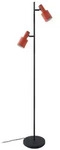Lindby Stehlampe Ovelia, Metall, Schwarz IP20, 2 x 15 W LED