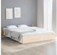 vidaXL Bettgestell vidaXL Massivholzbett ohne Matratze 140x200 cm
