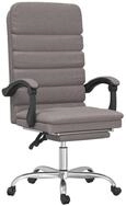 vidaXL B&uuml;rostuhl, Schreibtischstuhl mit Massagefunktion Taupe Stoff