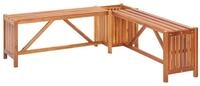vidaXL Gartenbank Garten-Eckbank mit Pflanzk&uuml;bel 117&times;117&times;40 cm Massivholz (1-St)