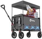 Sekey Bollerwagen Bollerwagen Faltbar mit Dach, 150L Handwagen Tragf&auml;higkeit...