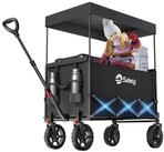 Sekey Bollerwagen Bollerwagen Faltbar mit Dach, 150L Handwagen Tragf&auml;higkeit...
