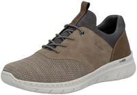 Slip-On Sneaker RIEKER, Herren, Gr. 40, grau (taupe, kombiniert), Lederimitat,