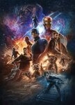 Komar Vliestapete Digitaldruck Vlies - Avengers Battle of Worlds - Gr&ouml;&szlig;e 200...