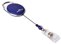 DURABLE Druckerband Ausweishalter JoJo Style m.Druckkn d.blau Schlaufe