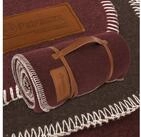 Wolldecke Wolldecke 100% Schurwolle 150 x 200 cm Outdoor Decke dunkelrot-braun,