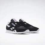 Sneaker REEBOK CLASSIC "CL NYLON", Herren, Gr. 44, schwarz, Leder, Textil, Schuhe