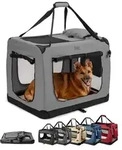 lionto Tiertransportbox stabil aus Textil, f&uuml;r Hunde und Katzen bis 18 kg,...