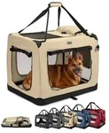 lionto Tiertransportbox stabil aus Textil, f&uuml;r Hunde und Katzen bis 18 kg,...