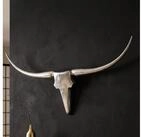 FINEBUY Wanddekoobjekt FB37874 Bull Geweih L Wanddekoration 125 cm breit...