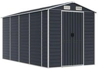 vidaXL Gartenhaus Ger&auml;tehaus Anthrazit 191x385x198 cm Verzinkter Stahl