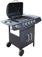 vidaXL Gasgrill Gasgrill 4+1 Brenner Schwarz
