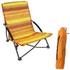 Spetebo Campingstuhl 1x Strandstuhl orange mit Tragetasche 600D Oxford (St&uuml;ck, 1