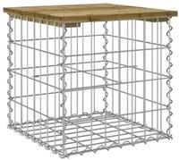 vidaXL Gartenbank Gartenbank aus Gabionen 43x44x42 cm Kiefernholz Impr&auml;gniert (1-St)