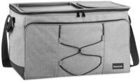 bomoe K&uuml;hltasche 52 Liter XXL K&uuml;hltasche faltbar IceBreezer, Grau, Outdoor Rucksack