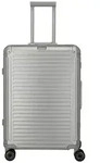 travelite Hartschalen-Trolley NEXT Trunk Reisekoffer Aluminium, 4 Rollen