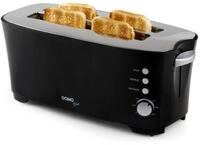 Domo Toaster, 2 lange Schlitze, f&uuml;r Toastbrot, 1350 W, Toastmaschine schmal 2...