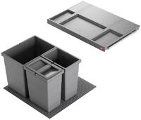 Hailo Einbaum&uuml;lleimer Hailo Allegro System 3x Abfall M&uuml;lleimer K&uuml;che Einbau...