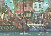 Ravensburger Puzzle 1000 Teile Puzzle Riverside Town 17554, 1000 Puzzleteile