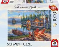Schmidt Spiele Puzzle SCHMIDT Puzzle Ufer des Loon Lake, New York 1000 Teile,