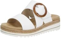 Pantolette REMONTE, Damen, Gr. 44, wei&szlig;, Leder, Schuhe Pantolette, Keilabsatz,