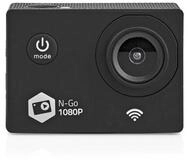 Nedis ACAM21BK Action Cam (Wi-Fi, 1080p, Wasserdicht bis 30 m, Wi-Fi. App f&uuml;r