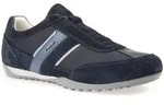 Geox U WELLS A Sneaker Freizeitschuh, Schn&uuml;rschuh mit Logoverzierung blau 39 EU