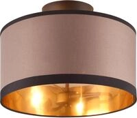 Reality Leuchten Deckenleuchte DAVOS, Deckenlampe mit Stoffschirm exkl 2xE14 max 28W