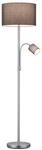 TRIO Leuchten LED Stehlampe mit Leselampe & Stoffschirm H&ouml;he 170cm,...