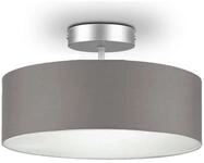 meineWunschleuchte Deckenleuchte mit Stoff Lampenschirm Grau Braun &Oslash; 30cm, ohne
