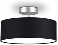 meineWunschleuchte Deckenleuchte mit Stoff Lampenschirm Schwarz &Oslash; 30cm, ohne