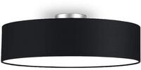 meineWunschleuchte Deckenleuchte mit Stoff Lampenschirm Schwarz &Oslash; 60cm, ohne