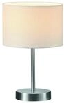 TRIO Leuchten LED Nachttischlampe mit Stoff Lampenschirm H&ouml;he 32cm,...