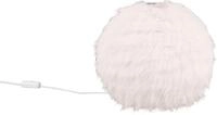 Reality Leuchten Schreibtischlampe FURRY, Tischleuchte m. Pl&uuml;sch Lampenschirm...