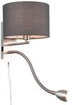 TRIO Leuchten LED Wandleuchte mit Leselampe & Schalter H&ouml;he 23,5cm, dimmbar,...