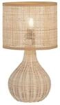 FISCHER & HONSEL LED Nachttischlampe, LED wechselbar, Warmwei&szlig;, Holzfu&szlig; & Designer