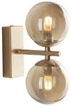 Luce Ambiente Design LED Wandleuchte mit Glas-Kugel Lampenschirmen, H&ouml;he 34cm,