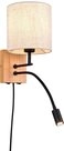 TRIO Leuchten LED Wandleuchte NILAM, Wandlampe exkl 1xE27 max 28W mit LED...
