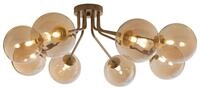Luce Ambiente Design LED Deckenleuchte 8-flammig mit Glas-Kugeln Breite 88cm,