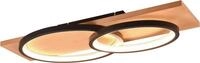 TRIO Leuchten LED Deckenleuchte BARCA, dimmbare Deckenlampe aus Holz & Metall...