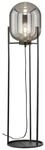 FISCHER & HONSEL LED Stehlampe mit Rauchglas Lampenschirm, H&ouml;he 110cm,...