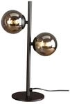 Luce Ambiente Design LED Nachttischlampe mit Rauchglas-Kugeln, H&ouml;he 40cm,