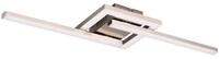 Reality Leuchten LED Deckenleuchte VIALE, 1-flammig, Nickelfarben, Metall, LED fest