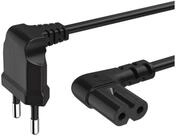 Hama 3m Euro-Stecker Netz-Kabel Strom-Kabel Netzkabel, Euro-Stecker, 2-Pol.-Kupplung