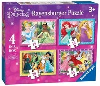Disney Puzzle 4 in 1 Puzzle Box Disney Princess Ravensburger Kinder Puzzle, 24