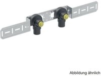 GEBERIT Wasserrohr Geberit FlowFit Anschlusswinkel 90&deg; vormontiert 2-fach, ged&auml;mmt,