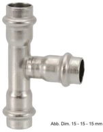 Viega Wasserrohr Viega Sanpress Inox T-St&uuml;ck, Modell 2318, 54-54-54 mm