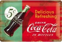 Nostalgic-Art Metallschild Blechschild 20 x 30cm - Coca-Cola - Delicious Refreshing -